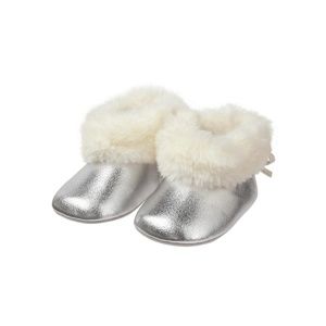 NWT Janie and Jack faux fur Metallic bootie sz 3